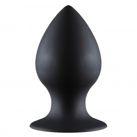 Чёрная анальная пробка Thick Anal Plug Medium - 9,5 см.