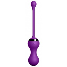 Фиолетовые вагинальные шарики Kegel Egg с браслетом